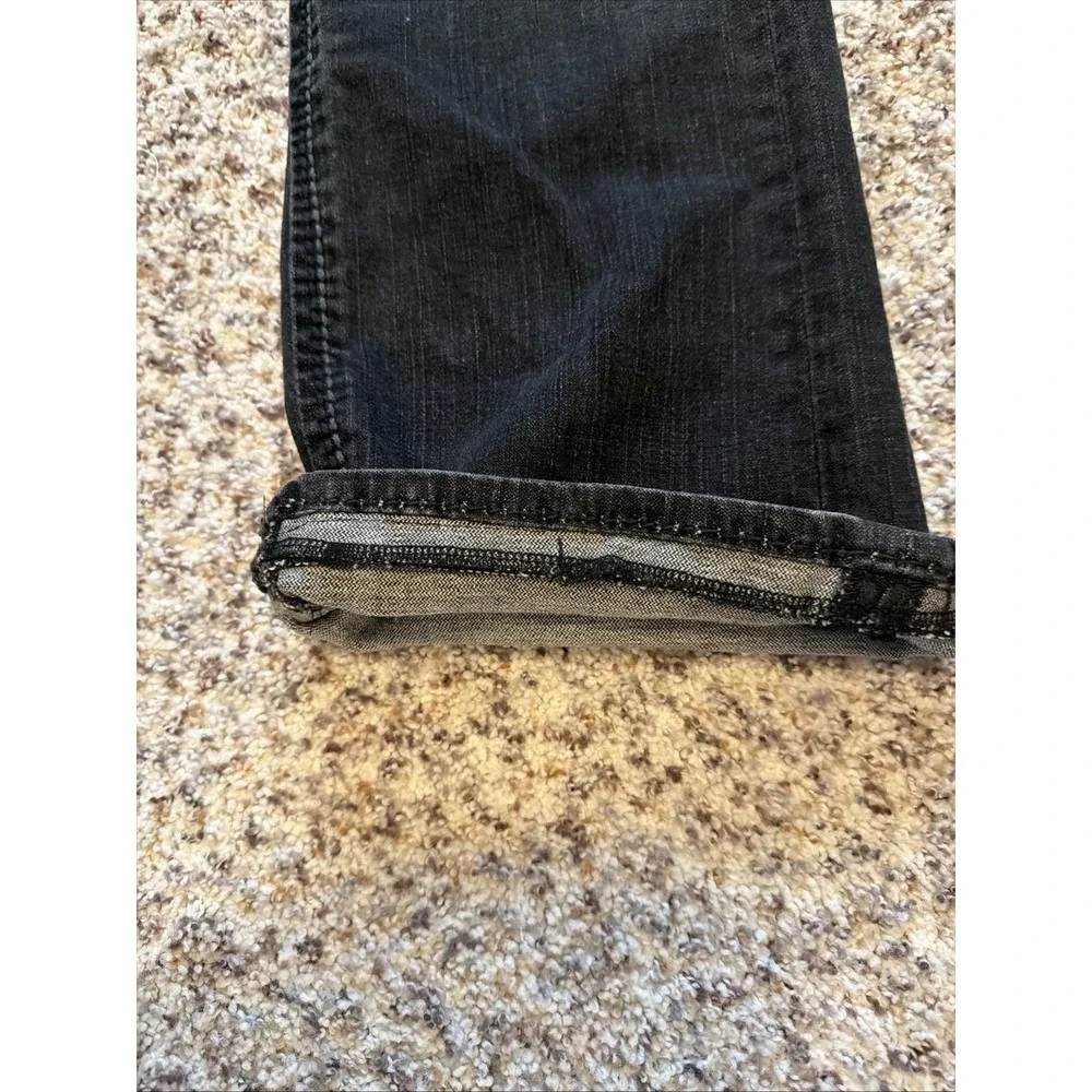 True Religion Straight Mens 33 Black Big Stitch Jeans 33,‎ 30.5 Inseam Hemmed